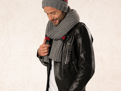 Strickanleitung Herrenmütze mit Schal "Riga" 764046