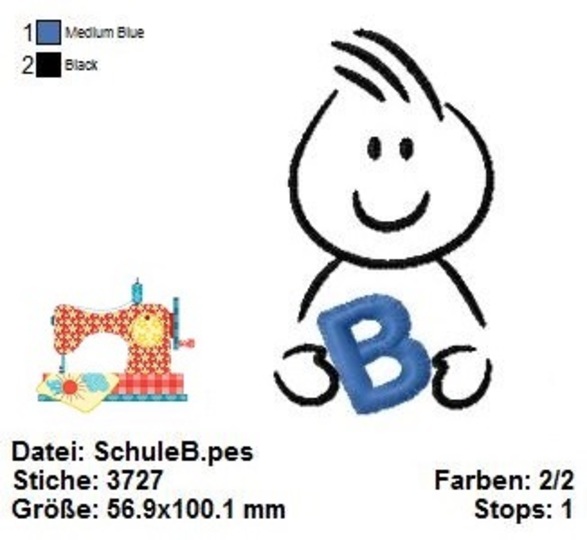 Stickdatei Schulkinder, Tafelklassler Stickdatei, Set Stickdateien 10x10
