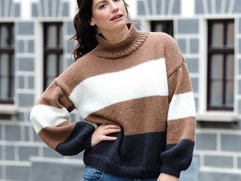 Strickanleitung Damenpullover "Toledo" 764051