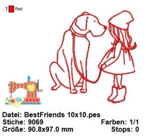 Stickdatei für Hundefreunde, Hundeliebe Stickdatei, Hunderassen