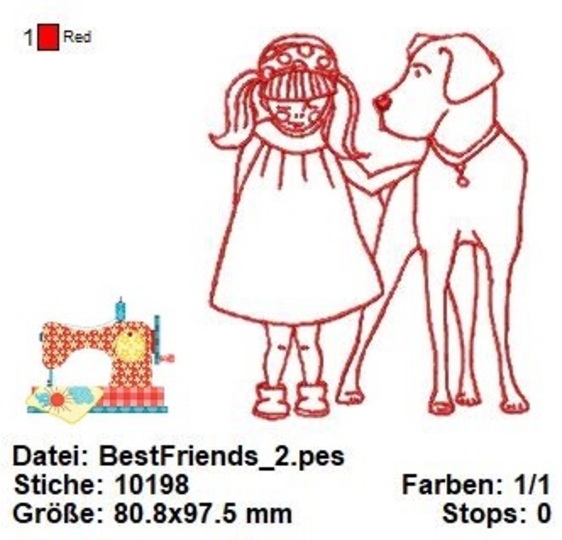 Stickdatei für Hundefreunde, Hundeliebe Stickdatei, Hunderassen
