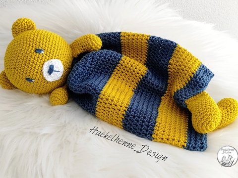 Häkelanleitung "Schmusetuch Bärli"