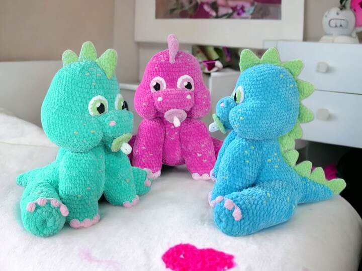 Häkelanleitung Baby Dino