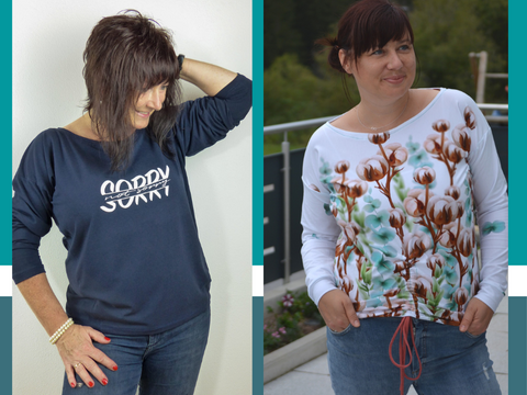 AdOn Langarm BlueSummerShirt