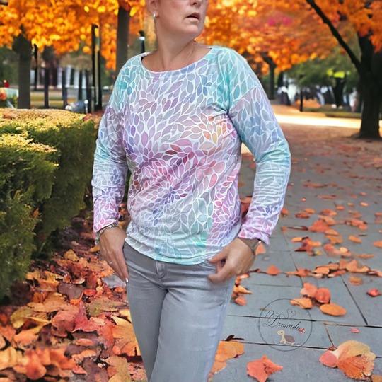 AdOn Langarm BlueSummerShirt