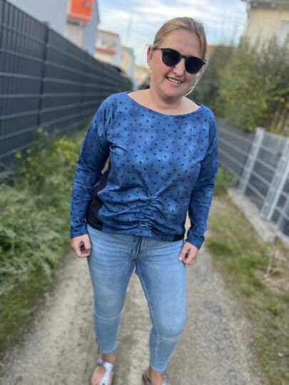 AdOn Langarm BlueSummerShirt