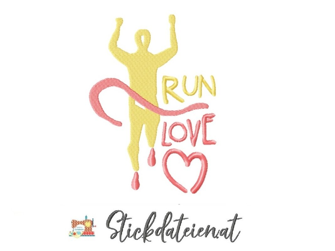 LAUFSTICKDATEI, Triathlon Stickdatei, Sport Stickdatei, Laufsport Stickerei