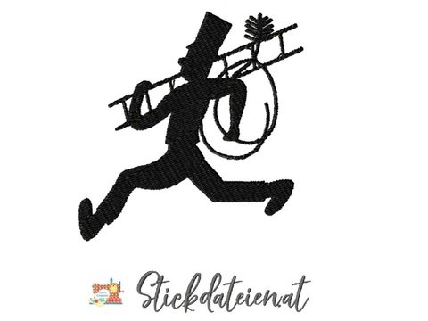Stickdatei Rauchfangkehrer, Stickdatei 10x10, Glücksbringer Stickdatei