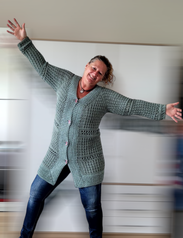 Häkelanleitung Spring Romance: klassische RVO-Jacke mit V-Ausschnitt - Bild 7