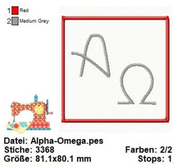 Stickdatei Symbole Taufe, Stickdatei Kommunion, religiöse Stickdateien