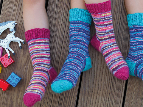 Strickanleitung Kindersocken "Feinstrumpf Vulkan" 764047
