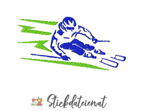Schifahrer Stickdatei, Stickdatei Wintersport, Stickdatei in 3 Größen