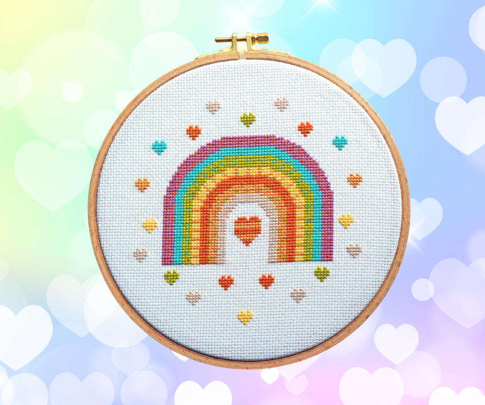 Stickvorlage PDF "Regenbogen" Download Vorlage, DIY - Bild 3