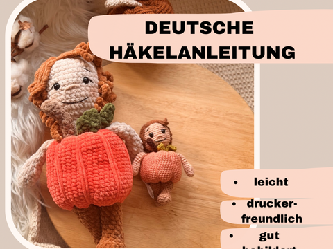 Kürbisjungen Pumpkino häkeln, PDF Deutsch, Häkelanleitung
