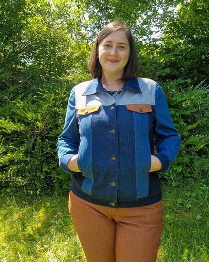 Schnittmuster Jacke Knopf und Kragen Gr. 32 - 62 Damen
