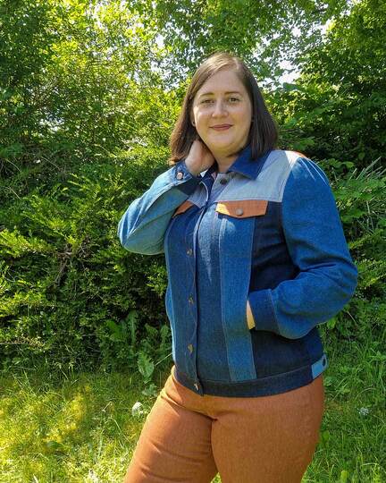 Schnittmuster Jacke Knopf und Kragen Gr. 32 - 62 Damen