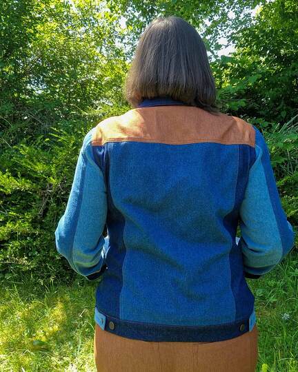 Schnittmuster Jacke Knopf und Kragen Gr. 32 - 62 Damen