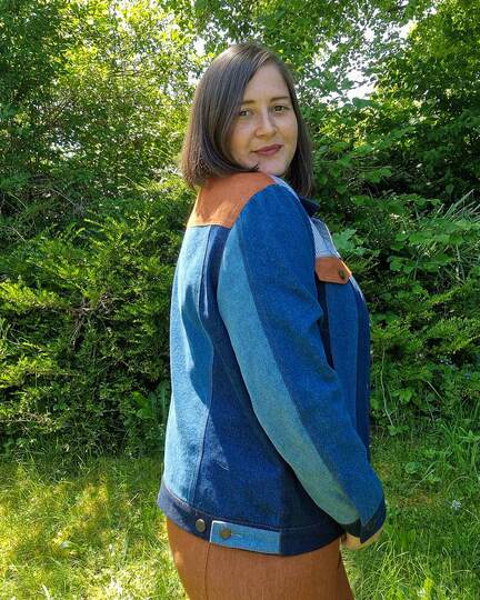 Schnittmuster Jacke Knopf und Kragen Gr. 32 - 62 Damen