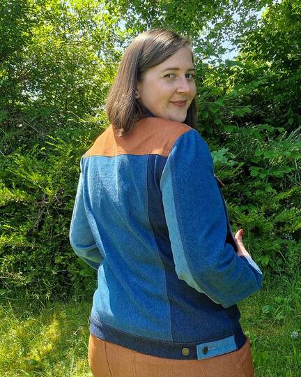 Schnittmuster Jacke Knopf und Kragen Gr. 32 - 62 Damen
