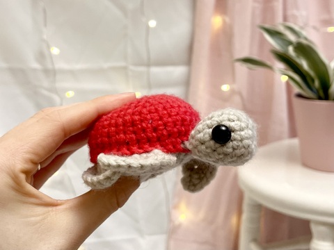 Häkelanleitung kleine Schildkröte | Amigurumi Meeresbewohner Schildkröte