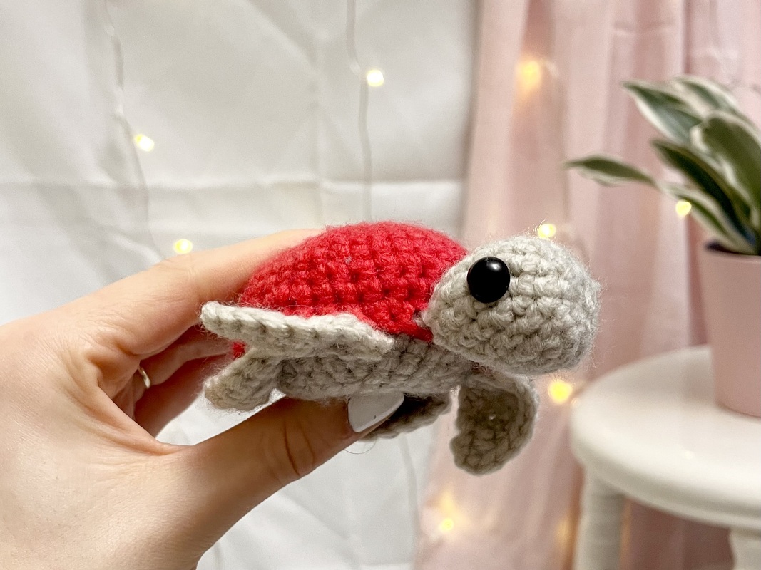 Häkelanleitung kleine Schildkröte | Amigurumi Meeresbewohner Schildkröte - Bild 2