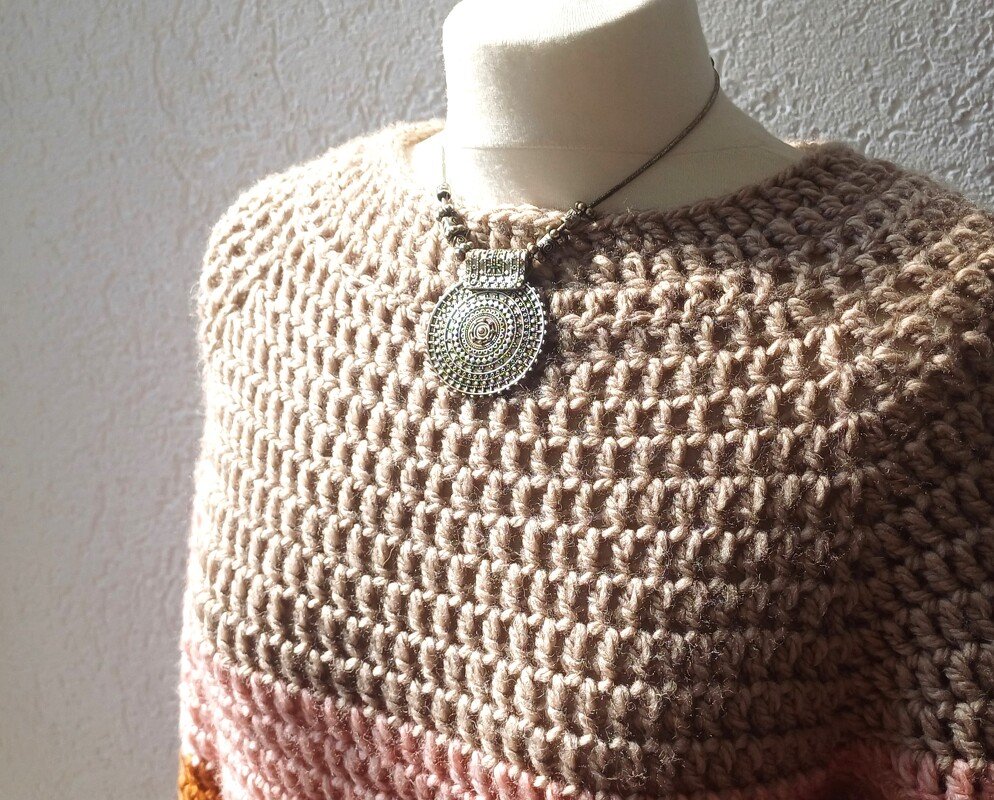 Pullover "Biggy" häkeln, ohne Nähte, RVO, super für Anfänger, alle Größen - Bild 4