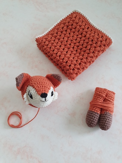 Schmusetuch / Schnuffeltuch: "Schmusefuchs Marley" - Häkelanleitung PDF