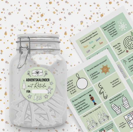 Adventskalender für Kinder RÄTSEL Adventskalender zum Ausdrucken