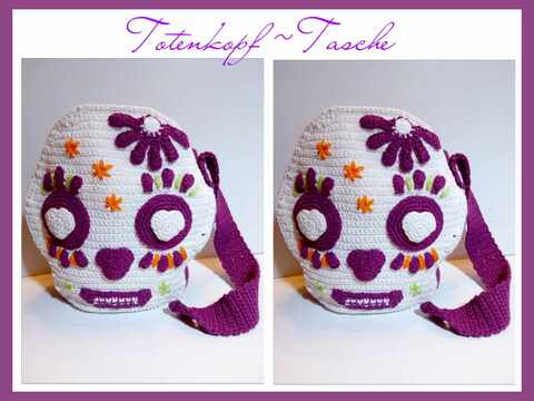 Häkelanleitung / Amigurumi / Totenkopf ~ Tasche