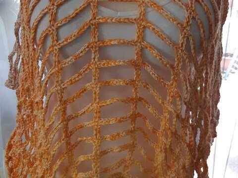 Luftiger Ponchomix gestrickt und gehäkelt