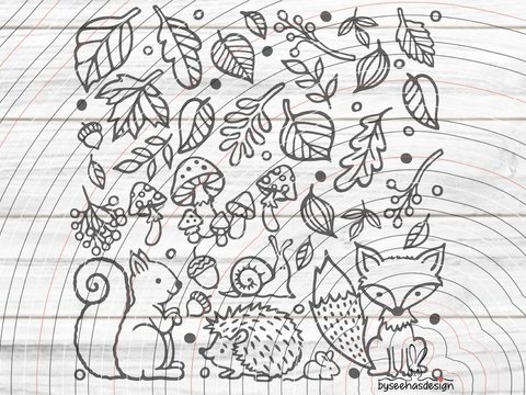 Mega Herbst Bundle Plotterdatei SVG DXF