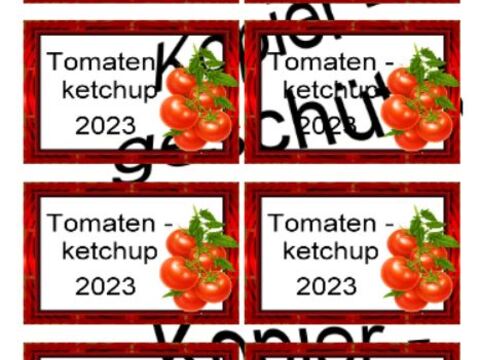 Etiketten für Eingemachtes - Einmach Etiketten - Tomatenketchup