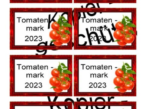 Etiketten für Eingemachtes - Einmach Etiketten - Tomatenmark