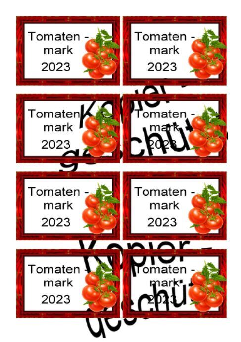 Etiketten für Eingemachtes - Einmach Etiketten - Tomatenmark