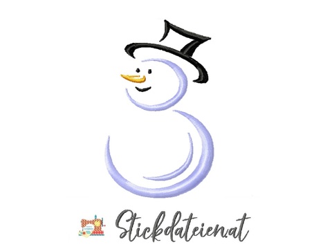 Stickdatei Schneemann, Weihnachten Stickdatei 10x10, Maschinensticken