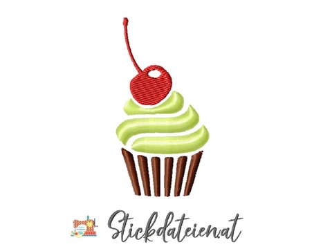 CUP CAKE STICKDATEI, Leckere Stickdatei, Süße Kuchenstickdatei in 3 Größen