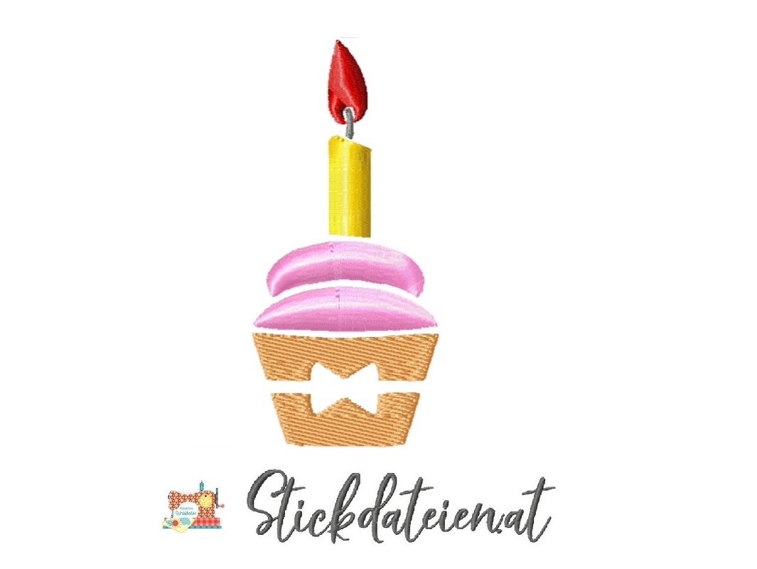 CUP CAKE STICKDATEI, Leckere Stickdatei, Süße Kuchenstickdatei in 3 Größen
