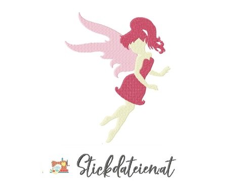 Stickdatei Elfe, Fee, Fabelwesen Stickdatei in 3 Größen, Maschinensticken