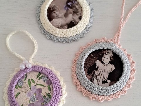 Vintage Deko- oder Geschenk-Anhänger - Häkelanleitung PDF