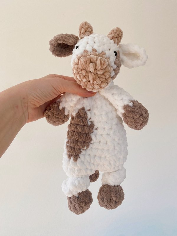 Cow Crochet Pattern. Cow Snuggler. Cow lovey - Image 2
