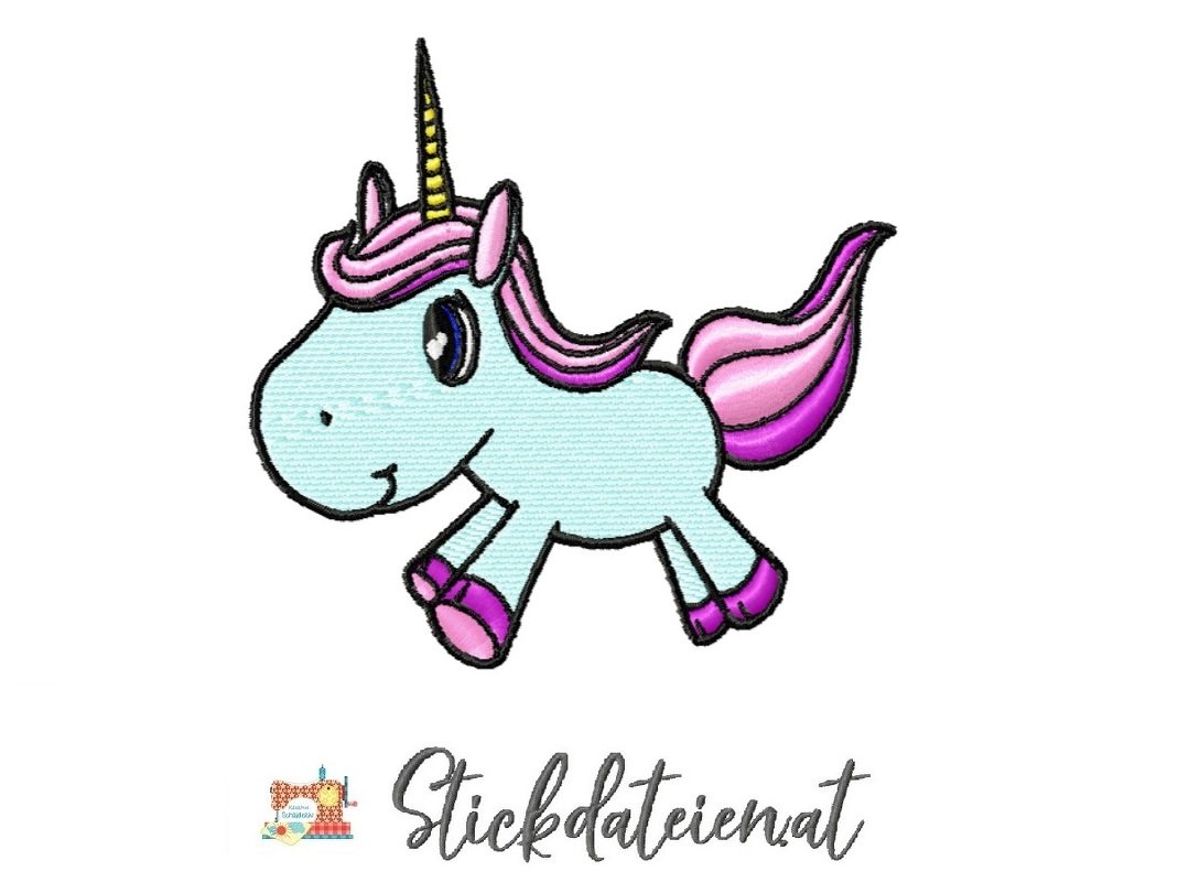 Stickdatei magisches Einhorn, mystisches Stickdesign 10x10, Maschinenstick