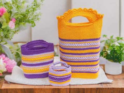 Tasche "STERNCHEN" in 3 Größen - Häkelanleitung Buchtasche