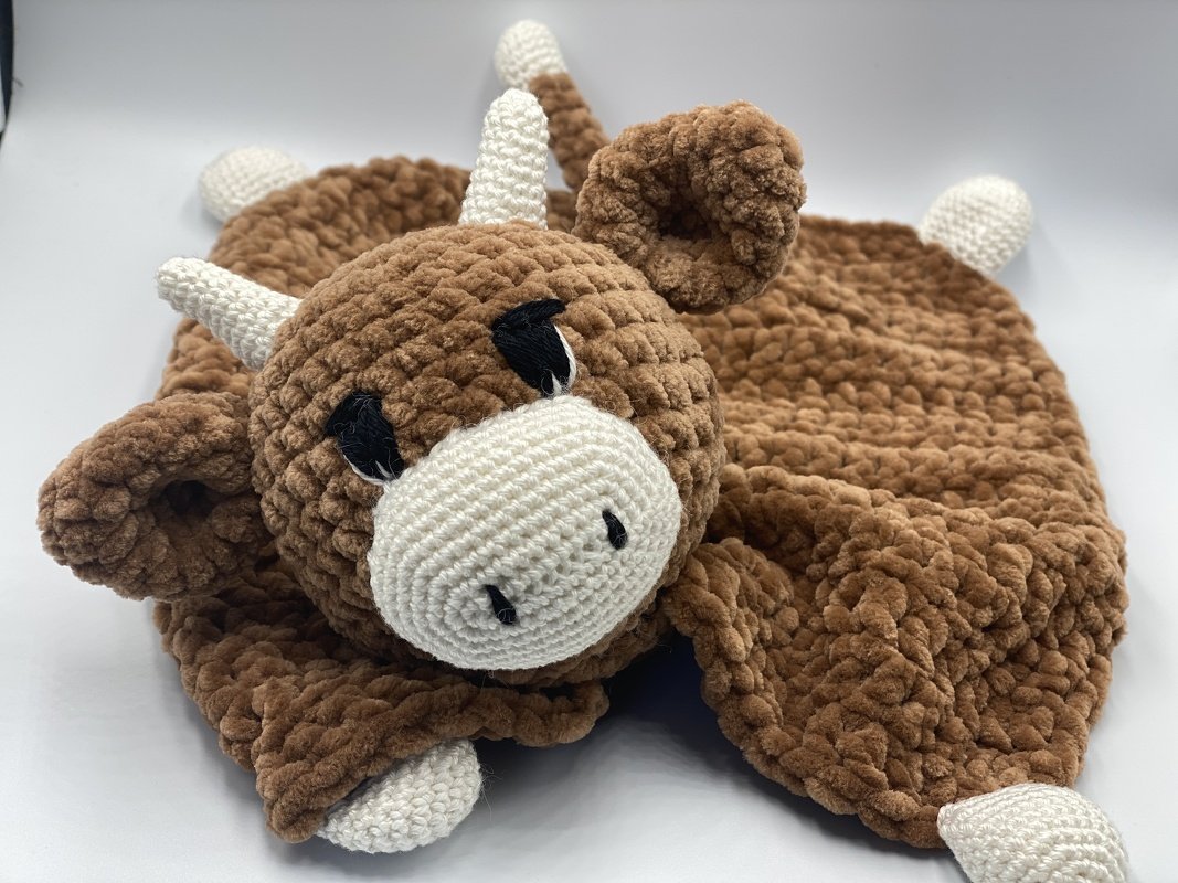 Häkelanleitung - Schmusetuch/Schnuffeltuch Kuh "Kuhlimuh" - Bild 4