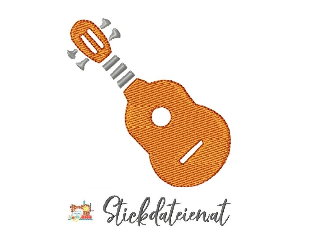 Stickdatei Gitarre, Musik Stickdatei 10x10, digitale Stickvorlage für Musik