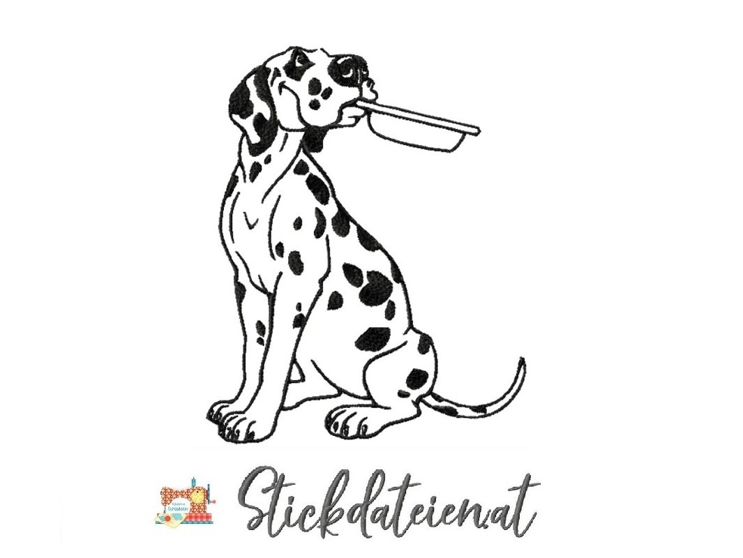 Stickdatei Dalmatiner, Hunderasse Stickdatei 13x18, digitale Stickvorlage