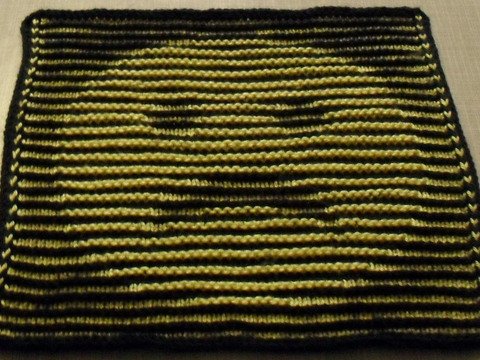 Smiley traurig Spüli in Schattenstricktechnik