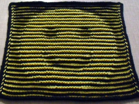 Smiley lachend Spüli in Schattenstricktechnik