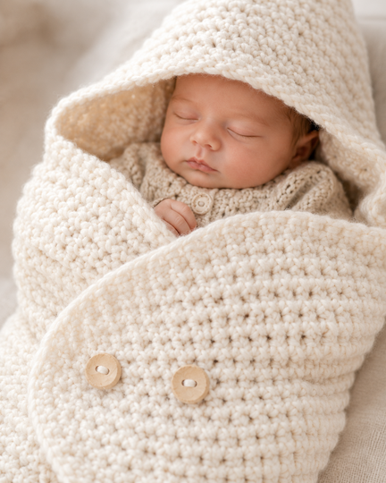 Warme Häkeldecke für die Babyschale – Perfekte Kuscheldecke für den Winter!
