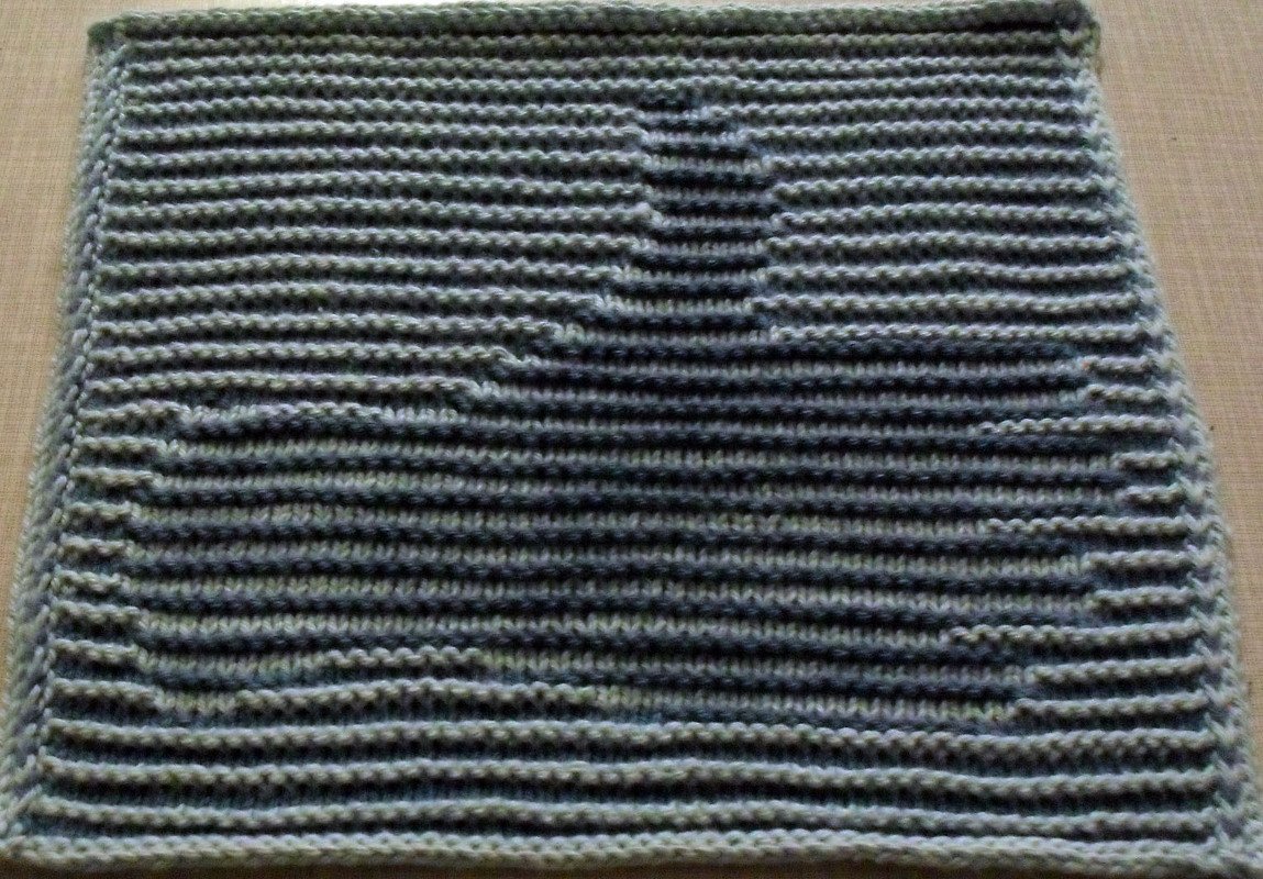 Daumen hoch, Spüli in Schattenstricktechnik