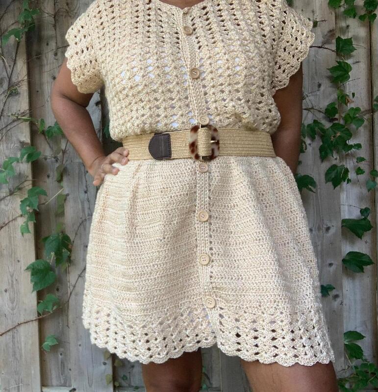 Crochet Dress, Button-down Dress, easy crochet pattern - Image 2